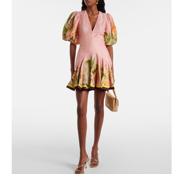 Alémais Papaya linen-blend minidress - Picture 1 of 16